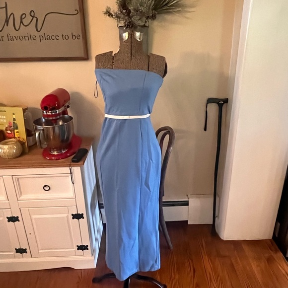 Blue mini Staud Dress Strapless - Picture 3 of 4